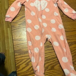 Adorable Pink and White Polka Dot Kids Pajama Set